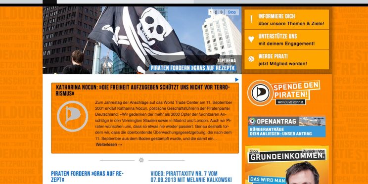 Screenshot Piratenpartei.de