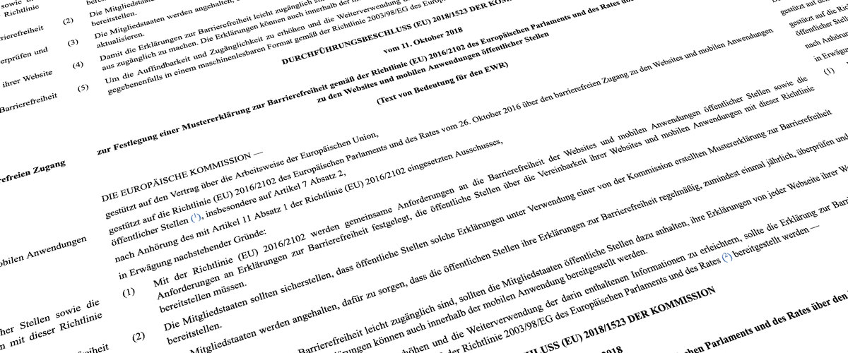 Symbolbild für Barrierefreiheitserklärungen